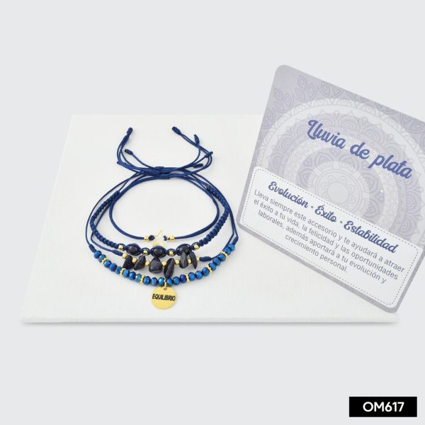 Pulsera con piedras naturales LLUVIA DE PLATA