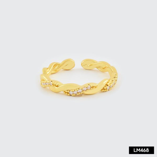 Anillo ajustable entrelasado