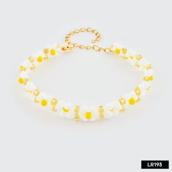 Pulsera de flor blanca